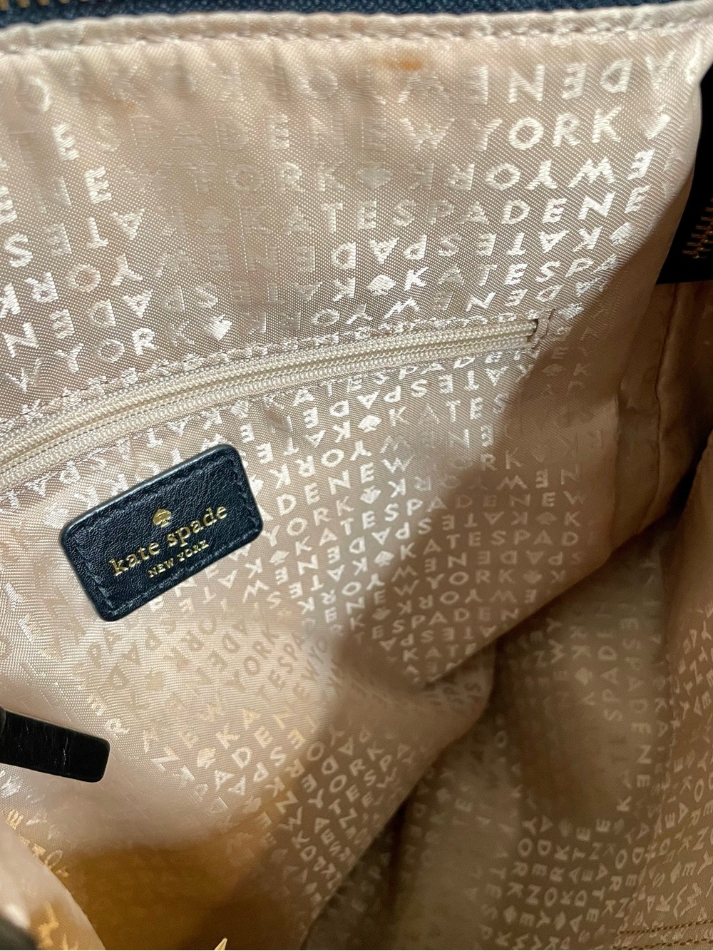 Kate Spade Varsity Stripe Black White Floral Spade Adjustable Leather Strap - Picture 8 of 10